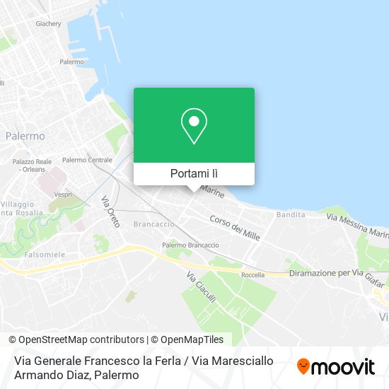 Mappa Via Generale Francesco la Ferla / Via Maresciallo Armando Diaz