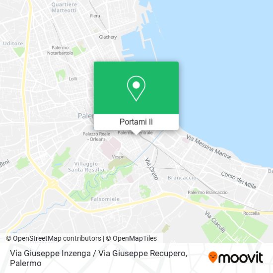 Mappa Via Giuseppe Inzenga / Via Giuseppe Recupero