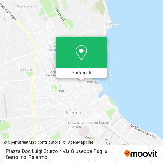 Mappa Piazza Don Luigi Sturzo / Via Giuseppe Puglisi Bertolino