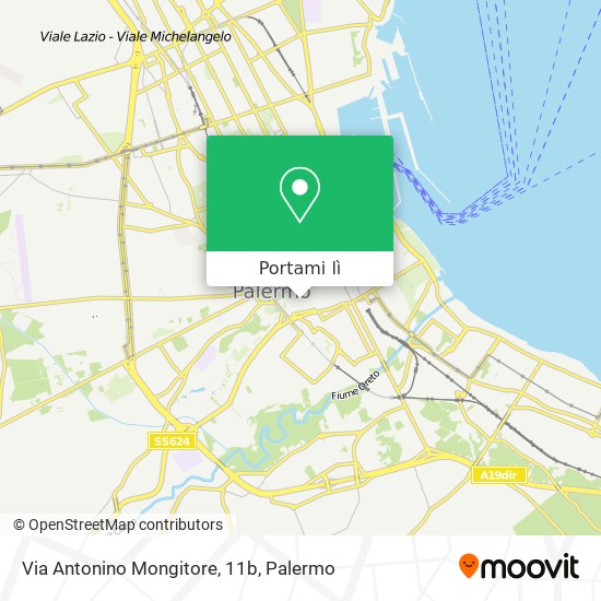 Mappa Via Antonino Mongitore, 11b
