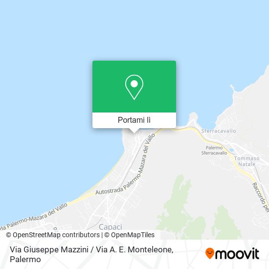 Mappa Via Giuseppe Mazzini / Via A. E. Monteleone