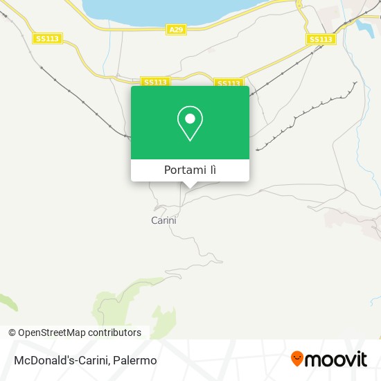 Mappa McDonald's-Carini