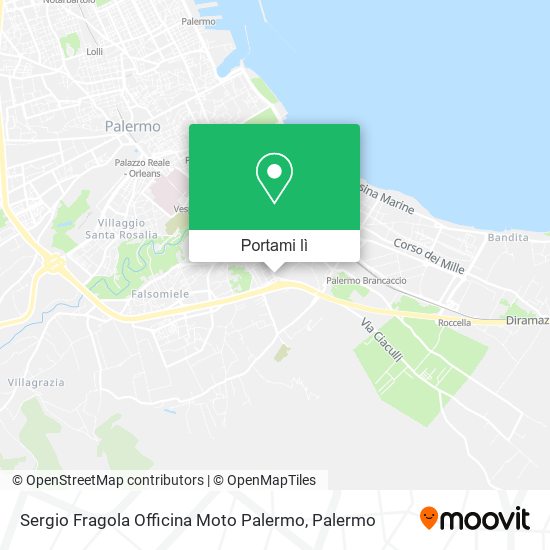 Mappa Sergio Fragola Officina Moto Palermo