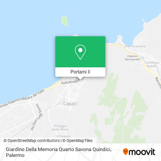 Mappa Giardino Della Memoria Quarto Savona Quindici