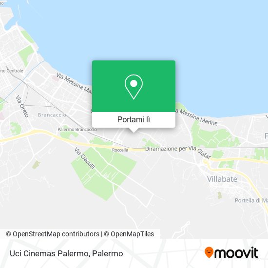 Mappa Uci Cinemas Palermo