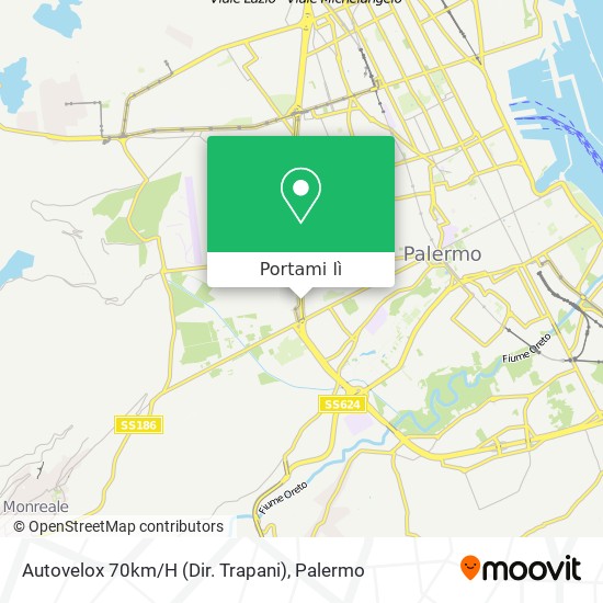 Mappa Autovelox 70km / H (Dir. Trapani)