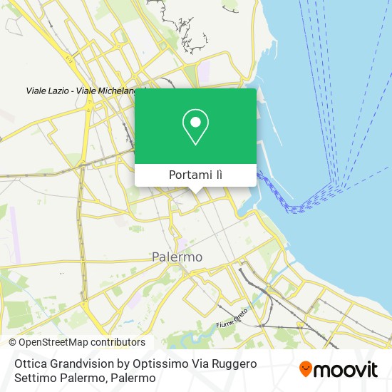 Mappa Ottica Grandvision by Optissimo Via Ruggero Settimo Palermo