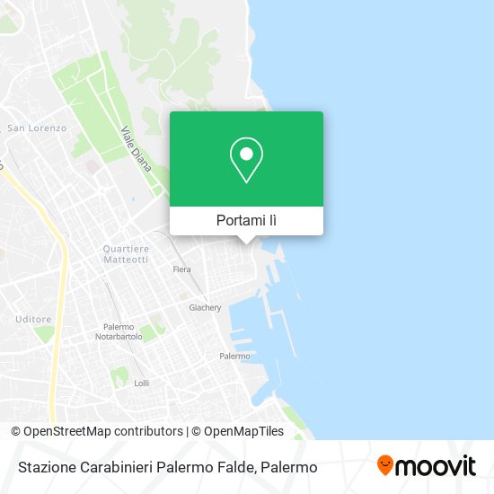 Mappa Stazione Carabinieri Palermo Falde