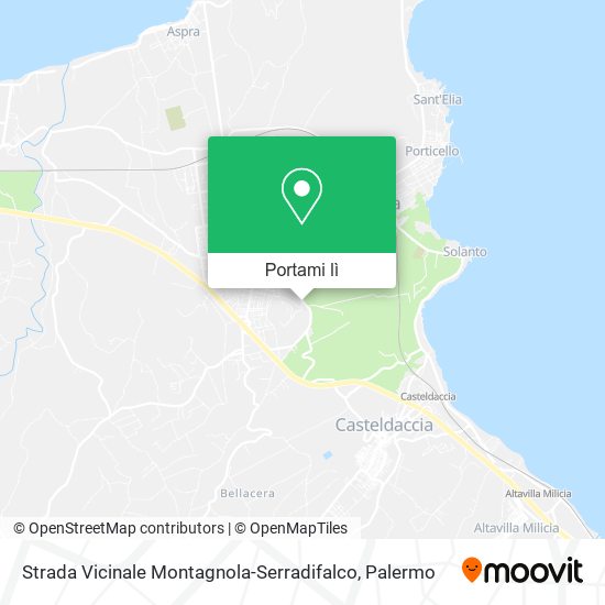 Mappa Strada Vicinale Montagnola-Serradifalco
