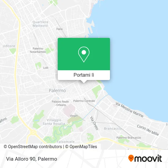 Mappa Via Alloro  90