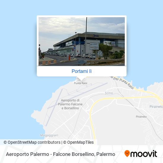 Mappa Aeroporto Palermo - Falcone Borsellino