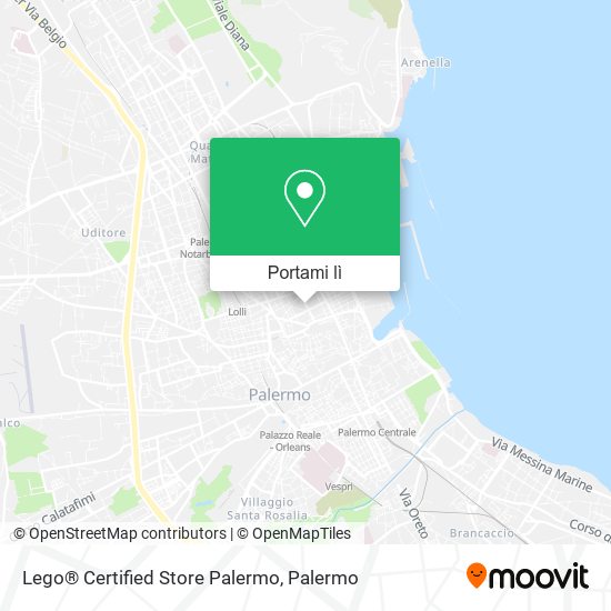 Mappa Lego® Certified Store Palermo