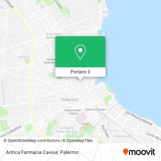 Mappa Antica Farmacia Cavour