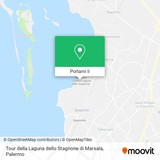 Mappa Tour della Laguna dello Stagnone di Marsala