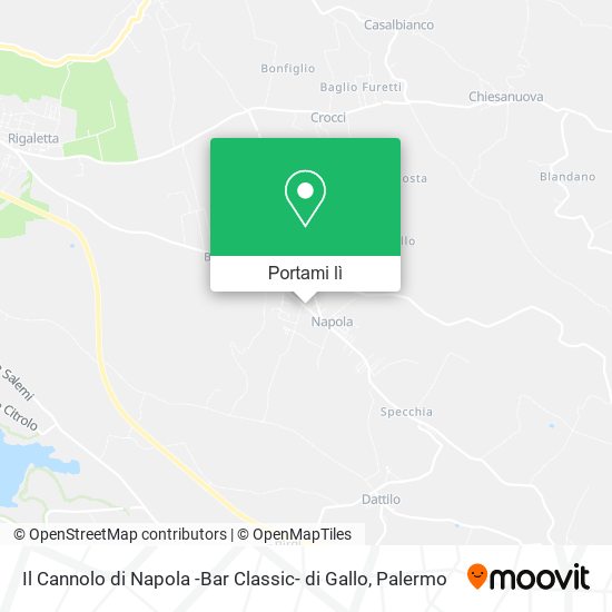 Mappa Il Cannolo di Napola -Bar Classic- di Gallo