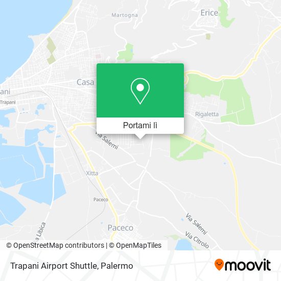 Mappa Trapani Airport Shuttle