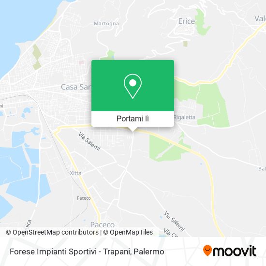 Mappa Forese Impianti Sportivi - Trapani