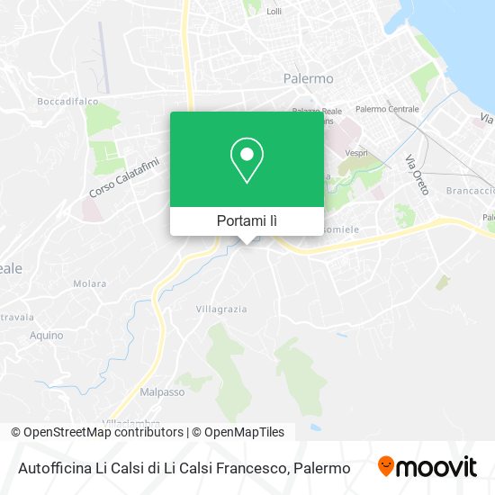 Mappa Autofficina Li Calsi di Li Calsi Francesco