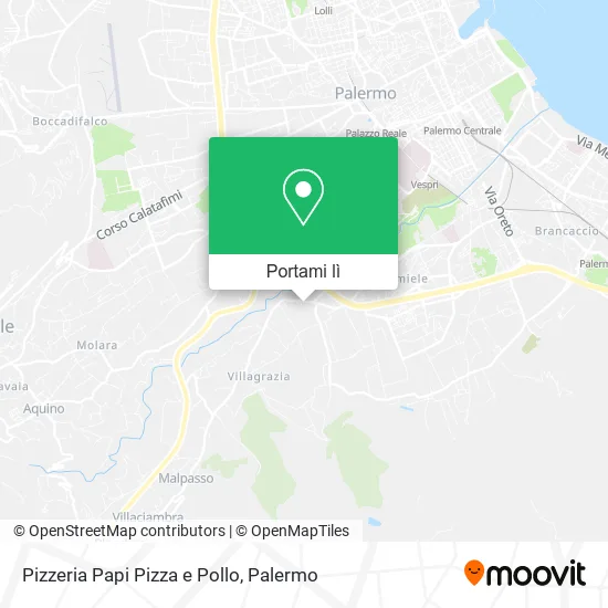 Mappa Pizzeria Papi Pizza e Pollo
