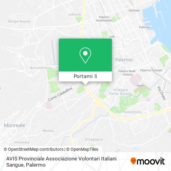 Mappa AVIS Provinciale Associazione Volontari Italiani Sangue