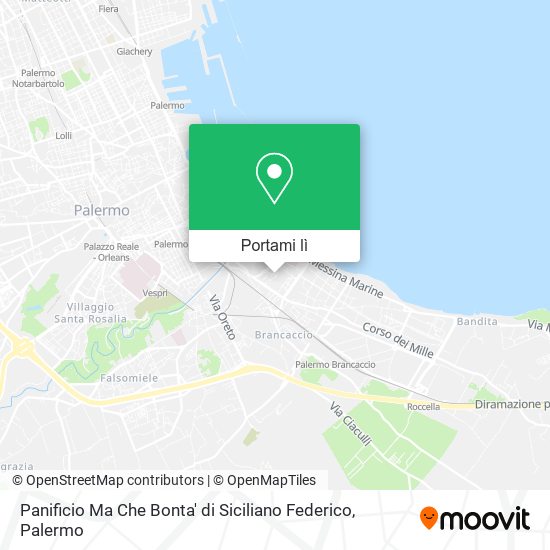 Mappa Panificio Ma Che Bonta' di Siciliano Federico