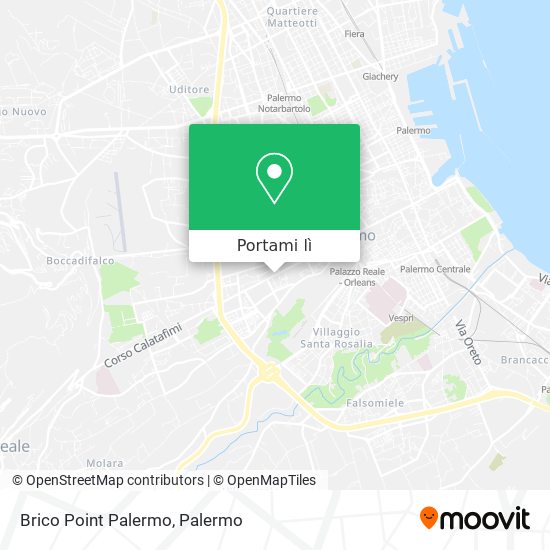 Mappa Brico Point Palermo