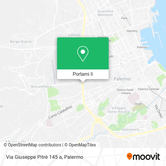 Mappa Via Giuseppe Pitrè 145 a