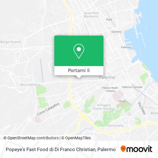 Mappa Popeye's Fast Food di Di Franco Christian