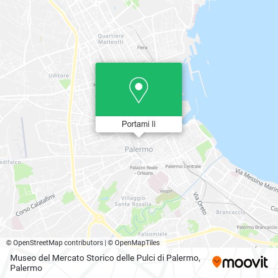 Mappa Museo del Mercato Storico delle Pulci di Palermo