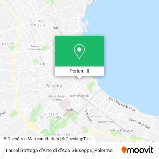 Mappa Laurel Bottega d'Arte di d'Aco Giuseppe