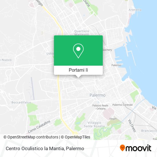 Mappa Centro Oculistico la Mantia