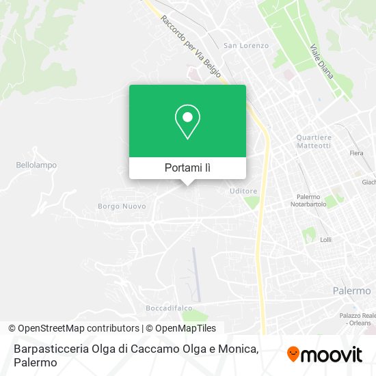 Mappa Barpasticceria Olga di Caccamo Olga e Monica