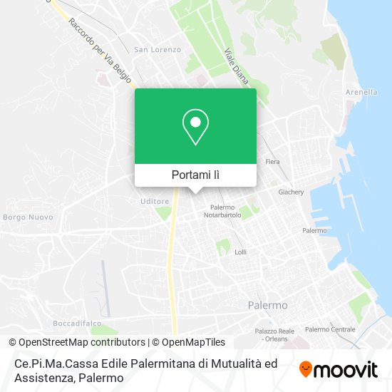 Mappa Ce.Pi.Ma.Cassa Edile Palermitana di Mutualità ed Assistenza