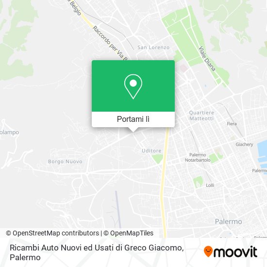 Mappa Ricambi Auto Nuovi ed Usati di Greco Giacomo