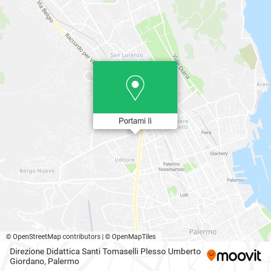 Mappa Direzione Didattica Santi Tomaselli Plesso Umberto Giordano