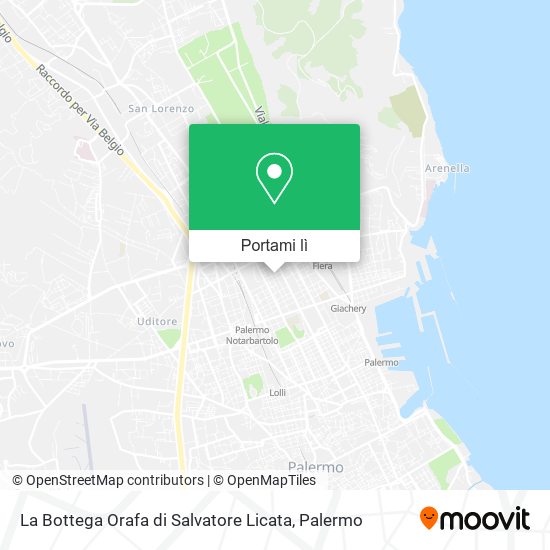 Mappa La Bottega Orafa di Salvatore Licata