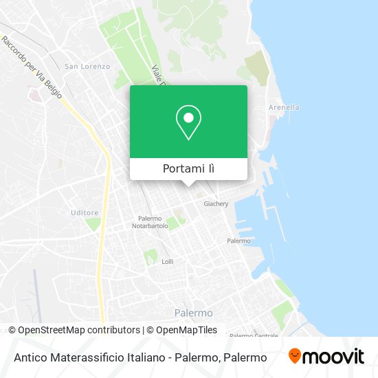 Mappa Antico Materassificio Italiano - Palermo