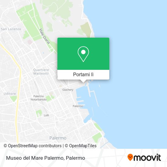 Mappa Museo del Mare Palermo