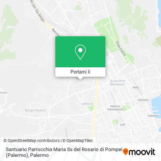 Mappa Santuario Parrocchia Maria Ss del Rosario di Pompei (Palermo)