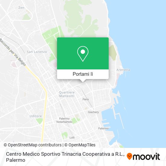 Mappa Centro Medico Sportivo Trinacria Cooperativa a R.L.