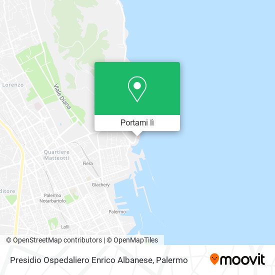 Mappa Presidio Ospedaliero Enrico Albanese
