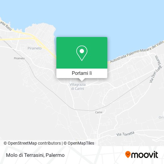 Mappa Molo di Terrasini