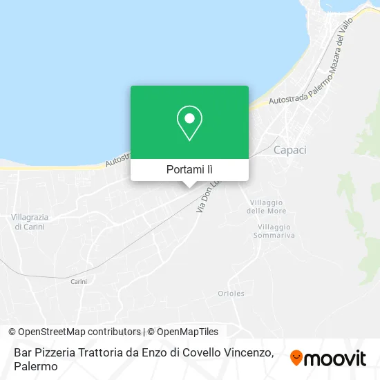 Mappa Bar Pizzeria Trattoria da Enzo di Covello Vincenzo