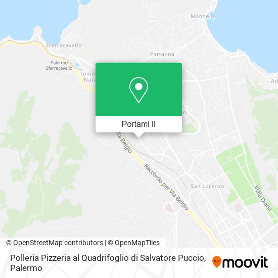 Mappa Polleria Pizzeria al Quadrifoglio di Salvatore Puccio