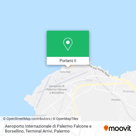 Mappa Aeroporto Internazionale di Palermo Falcone e Borsellino, Terminal Arrivi
