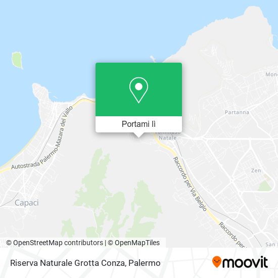 Mappa Riserva Naturale Grotta Conza