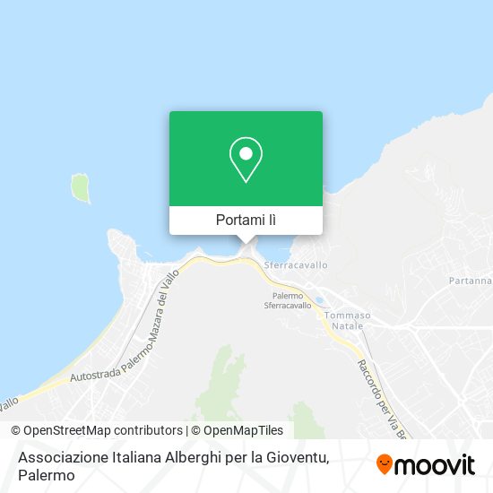 Mappa Associazione Italiana Alberghi per la Gioventu