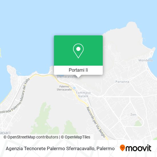 Mappa Agenzia Tecnorete Palermo Sferracavallo