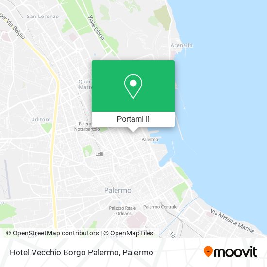 Mappa Hotel Vecchio Borgo Palermo