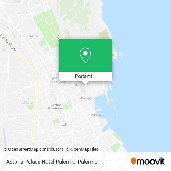 Mappa Astoria Palace Hotel Palermo
